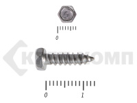 Саморез с шестигранной головой Нержавейка DIN7976 А2 3,5х13 (1000шт)