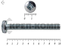 Винт полуцилиндрическая головка,цинк DIN7985 8х100 Pz-4 (10шт)