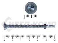 Саморезы Конструкционные, потай Torx, цинк с нарез. ушками на наконечнике  4.8х60 HIMTEX (200 шт)