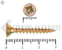 Саморез желтый цинк POZY 4,5х30 (70шт)