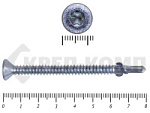 Саморезы Конструкционные, потай Torx, цинк с нарез. ушками на наконечнике  6.3х80 (100 шт) – фото