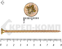 Саморез желтый цинк POZY 5х 90 Фасовка (100шт)