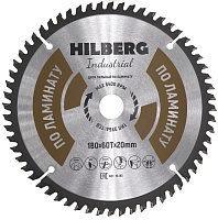 Диск 180*20*60Т, пильный Hilberg Industrial Ламинат (1 шт)